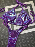 Posing Practice Bikini Metallic Lavender