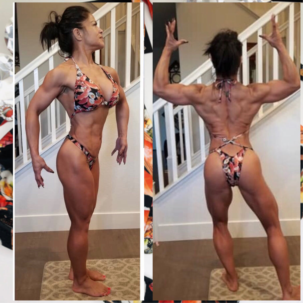 NPC IFBB Competition Bikini / Fire Crystal Ombre Figure Competition Suit/  Bodybuilding Bikini / Ready to Ship / Practice Posing Suit - Etsy