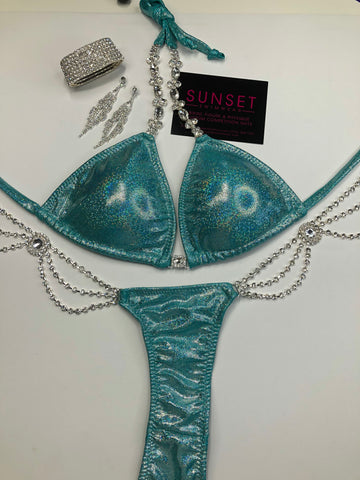 Basic Competition Bikini Aqua Holo Special Connectors