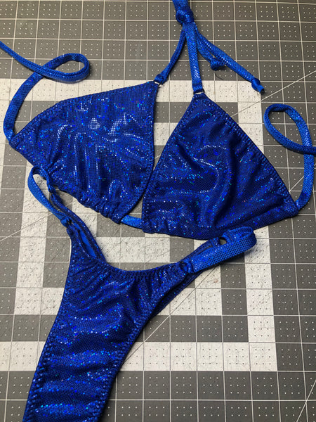 Posing Practice Bikini Blue Shattered Glass