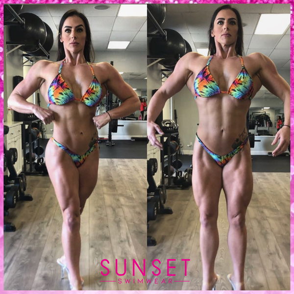 Yellow/Gold Ombre Figure Competition Suit - Fitness Pro