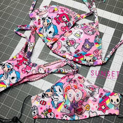 Toki Doki Pink Bikini Adjustable Practice suit